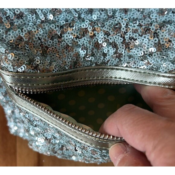Disney Parks Loungefly Arendelle Aqua Sequins Minnie Mouse Backpack Retired READ main image 10